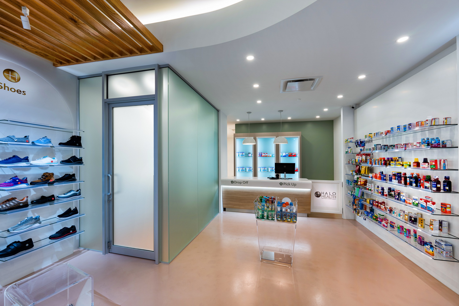 Halo Health Pharmacy prescription counter